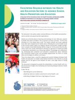 FACILITATING DIALOGUE BETWEEN THE HEALTH AND EDUCATION SECTORS TO ADVANCE SCHOOL HEALTH PROMOTION AND EDUCATION pdf