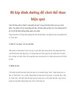 Bí kíp dinh dưỡng để chơi thể thao hiệu quả pot