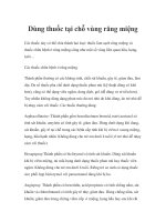 Dùng thuốc tại chỗ vùng răng miệng doc