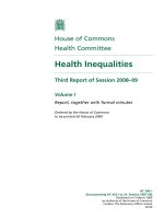 Health Inequalities: Report, together with formal minutes doc