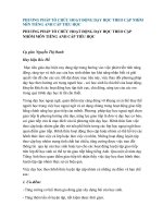 PHƯƠNG PHÁP tổ CHỨC HOẠT ĐỘNG dạy học THEO cặp NHÓM cấp TIỂU học