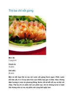 Thịt ba chỉ xốt gừng doc