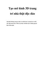 Tạo mô hình 3D trang trí nhà thật độc đáo potx