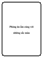 Phòng ăn ấm cúng với những sắc màu potx