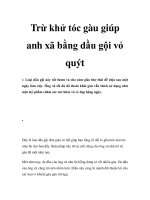 Trừ khử tóc gàu giúp anh xã bằng dầu gội vỏ quýt ppt