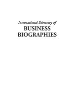 International Directory of Business Biographies VOLUME 4 S - Z doc