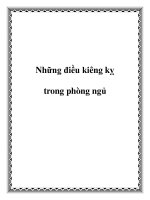 Những điều kiêng kỵ trong phòng ngủ pdf