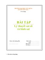 Bài tập Lý thuyết sai số và bình sai potx