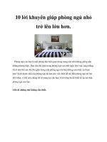 10 lời khuyên giúp phòng ngủ nhỏ trở lên lớn hơn. pdf