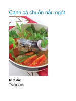 Canh cá chuồn nấu ngót ppt