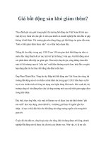 Giá bất động sản khó giảm thêm? pptx