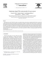 aluminum-doped tio2 nano-powders for gas sensors