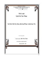 tiểu luận lịch sử âm nhạc sự khác biệt âm nhạc phương đông và phương tây