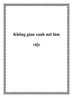 Không gian xanh nơi làm việc ppt