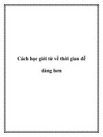 Cách học giới từ về thời gian dễ dàng hơn ppt