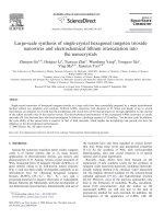large scale synthesis of single-crystal hexagonal tungsten trioxide