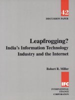 leapfrogging india s information technology industry and the internet docx