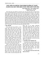 Phát hiện Chlamydia Trachomatis bằng kỹ thuật khuếch đại gen trên bệnh nhân viêm khớp phản ứng docx