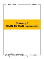 Lập trình hướng đối tượng TOÁN TỬ GÁN (operator=)