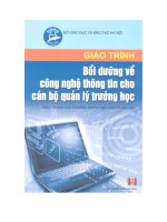 giáo trình bồi dưỡng về công nghệ thông tin cho cán bộ quản lý trường học