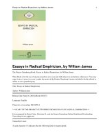 Essays in Radical Empiricism pdf