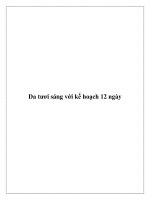 Da tươi sáng với kế hoạch 12 ngày pot