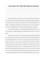 Làm sáng tỏ câu “Học thầy không tày học bạn” docx