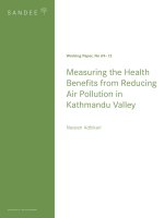 Measuring the Health Benefits from Reducing Air Pollution in Kathmandu Valley pdf