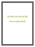 Sai lầm của cha mẹ khi cho trẻ uống thuốc docx