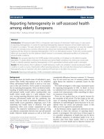 Reporting heterogeneity in self-assessed health among elderly Europeans pptx