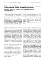 Báo cáo Y học: Distinct parts of minichromosome maintenance protein 2 associate with histone H3/H4 and RNA polymerase II holoenzyme pptx