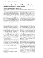 Báo cáo Y học: Toxicity of novel C-terminal prion protein fragments and peptides harbouring disease-related C-terminal mutations pdf