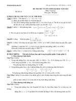 ĐỀ THI THỬ TUYỂN SINH ĐẠI HỌC NĂM 2013 Môn: Toán học ĐỀ SỐ 10 docx