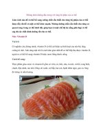 Những dinh dưỡng đặc trưng với từng bộ phận của cơ thể pptx