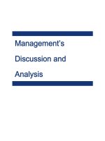 Management’s Discussion and Analysis ppt