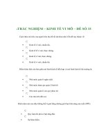 TRẮC NGHIỆM - KINH TẾ VI MÔ - ĐỀ SỐ 33 doc