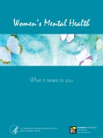 Women’s Mental Health - What it means to you pdf