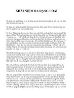 KHÁI NIỆM ĐA DẠNG LOÀI pptx