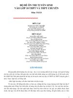 BỘ ĐỀ ÔN THI TUYỂN SINH VÀO LỚP 10 THPT VÀ THPT CHUYÊN Môn: TOÁN pot