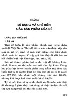 Sử dụng và chế biến các sản phẩm từ dê pot