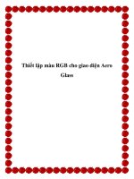 Thiết lập màu RGB cho giao diện Aero Glass docx