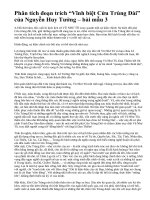 Phân tích đoạn trích “Vĩnh biệt Cửu Trùng Đài” của Nguyễn Huy Tưởng – bài mẫu 3