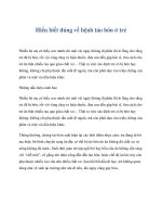 Hiểu biết đúng về bệnh táo bón ở trẻ doc