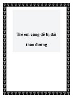 Trẻ em cũng dễ bị đái tháo đường potx