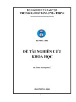 Các hoạt động khuyến khích học ngữ pháp cho sinh viên học Toeic cấp độ một tại trường Đại học Dân Lập Hải Phòng