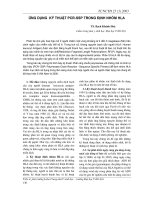 Ứng dụng kỹ thuật PCR-SSP trong định nhóm HLA ppt