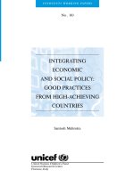 INTEGRATING ECONOMIC AND SOCIAL POLICY: GOOD PRACTICES FROM HIGH-ACHIEVING COUNTRIES potx