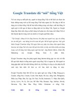 Google Translate đã “nói” tiếng Việt potx