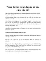 7 mẹo dưỡng trắng da phụ nữ nào cũng cần biết pot