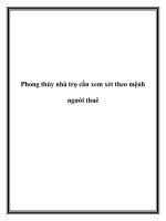 Phong thủy nhà trọ cần xem xét theo mệnh người thuê docx